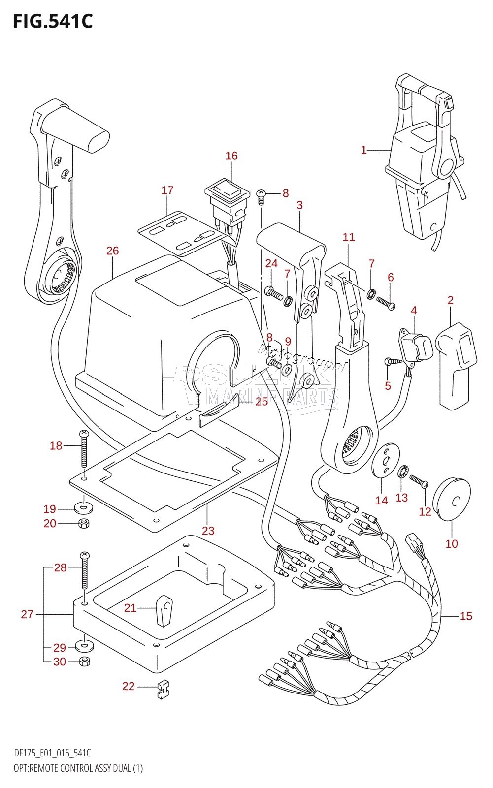 OPT:REMOTE CONTROL ASSY DUAL (1) (DF150Z:E01)