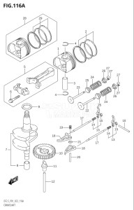 00252F-340001 (2023) 2.5hp P01-Gen. Export 1 (DF2.5) DF2.5 drawing CRANKSHAFT