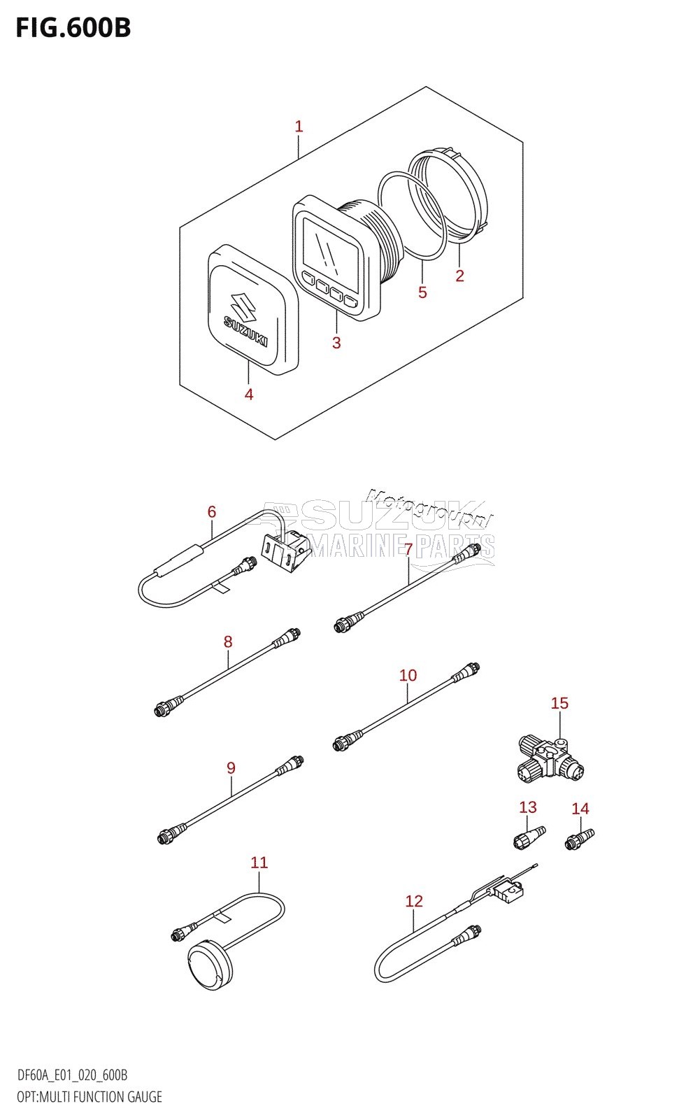 OPT:MULTI FUNCTION GAUGE (DF40AQH,DF40ATH,DF50ATH)