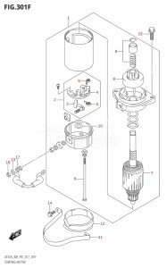 02504F-710001 (2017) 25hp P01-Gen. Export 1 (DF25A  DF25AR  DF25AT  DF25ATH) DF25A drawing STARTING MOTOR (DF30AR:P01)