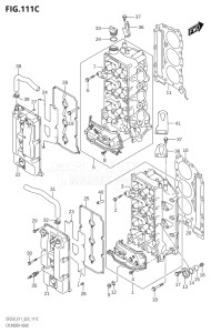 20002Z-140001 (2021) 200hp E01 E40-Gen. Export 1 - Costa Rica (DF200Z) DF200Z drawing CYLINDER HEAD (DF250ST)