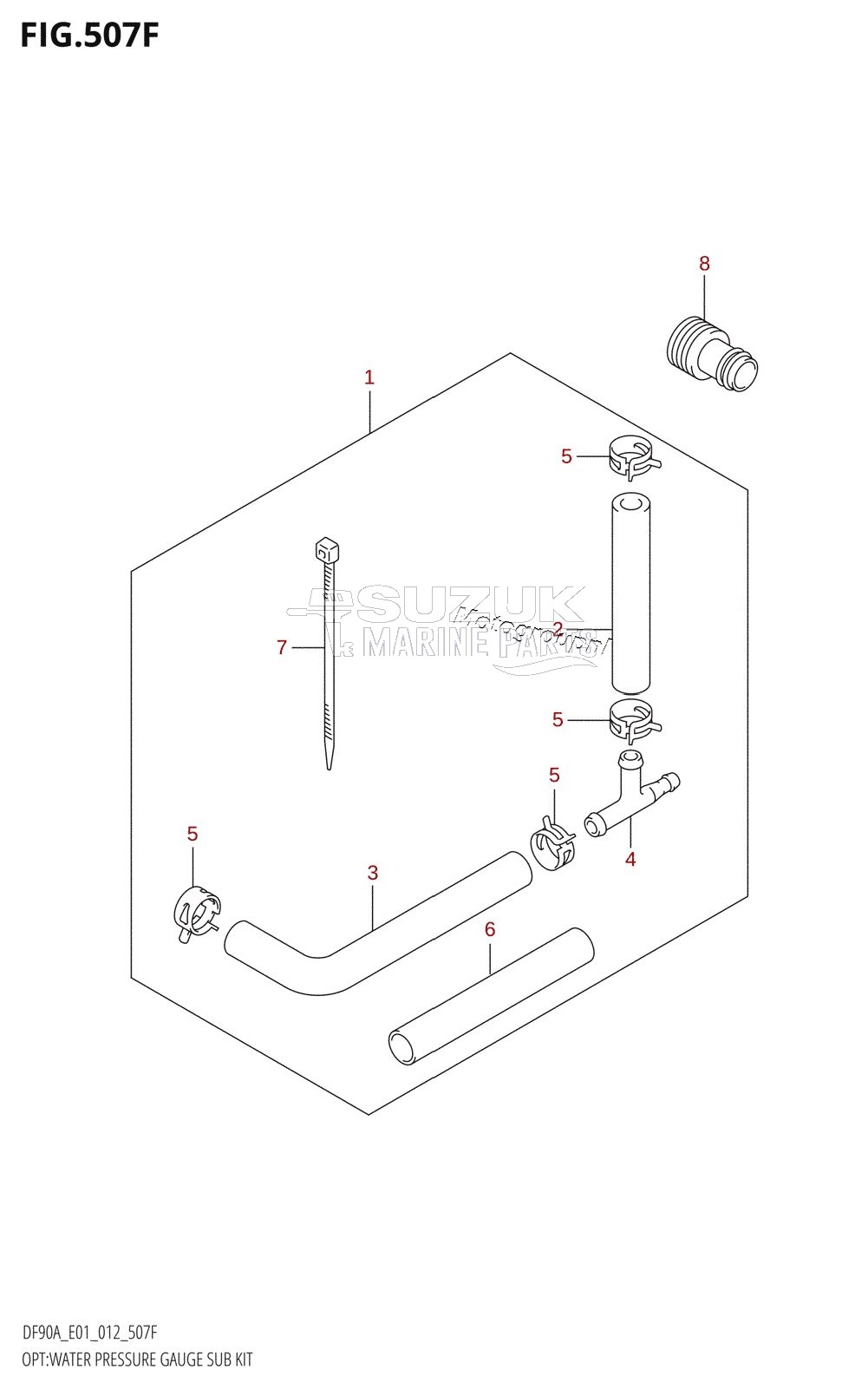 OPT:WATER PRESSURE GAUGE SUB KIT (DF80A:E40)