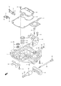 Outboard DF 70A drawing Engine Holder