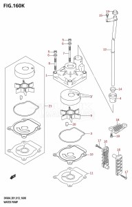 DF60A From 06002F-310001 (E01 E40)  2013 drawing WATER PUMP (DF60AQH:E40)