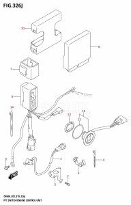 DF50A From 05004F-910001 (E01)  2019 drawing PTT SWITCH /​ ENGINE CONTROL UNIT (DF50AVT:E01,DF50AVTH:E01)