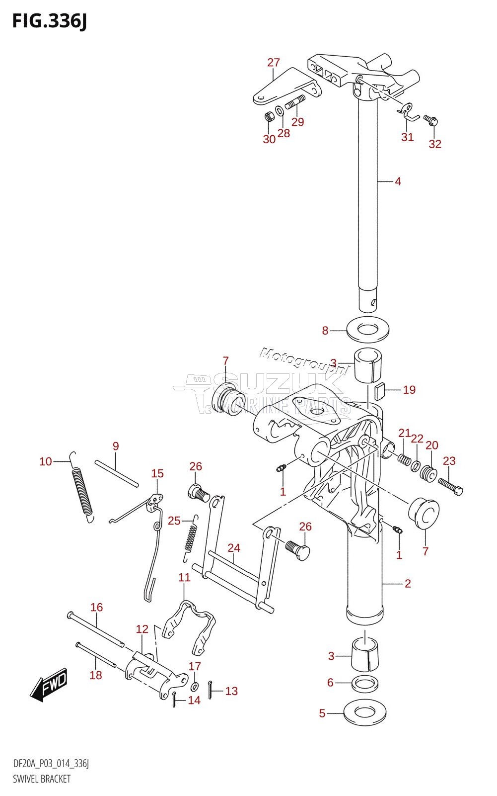 SWIVEL BRACKET (DF20AR:P03)