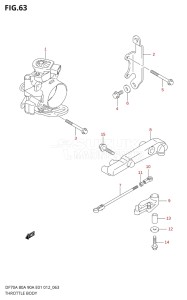 08002F-310001 (2013) 80hp E40-Costa Rica (DF80A) DF80A drawing THROTTLE BODY (DF70ATH E40)