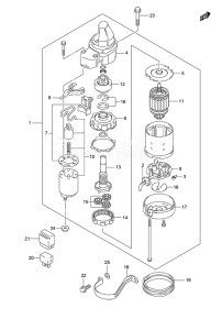 Outboard DF 9.9 drawing Starting Motor