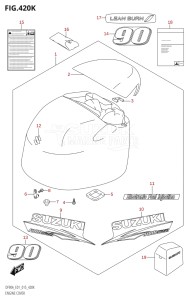 08002F-510001 (2005) 80hp E40 E01- (DF80A) DF80A drawing ENGINE COVER (DF90ATH:E40)