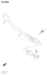 00252F-340001 (2023) 2.5hp P01-Gen. Export 1 (DF2.5) DF2.5 drawing CLUTCH LEVER