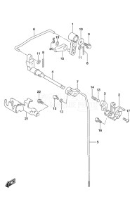 Outboard DF 9.9B drawing Clutch Rod Remote Control