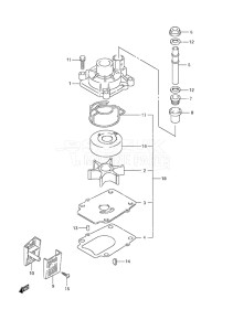 Outboard DF 70A drawing Water Pump