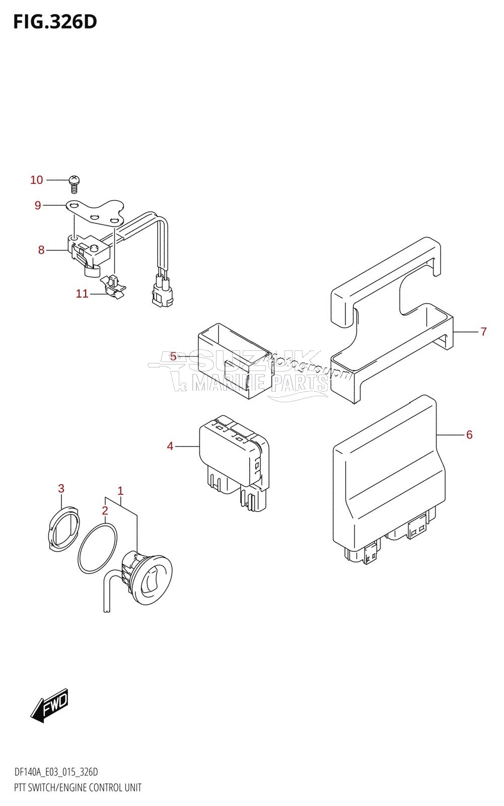 PTT SWITCH /​ ENGINE CONTROL UNIT (DF140AT:E03)