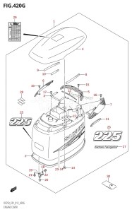 DF225Z From 22503Z-210001 (E01 E40)  2012 drawing ENGINE COVER (DF225Z:E01)