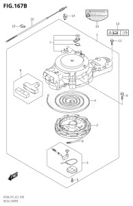 02002F-340001 (2023) 20hp E01 E40-Gen. Export 1 - Costa Rica (DF20A  DF20AR  DF20AT  DF20ATH) DF20A drawing RECOIL STARTER (SEE NOTE)