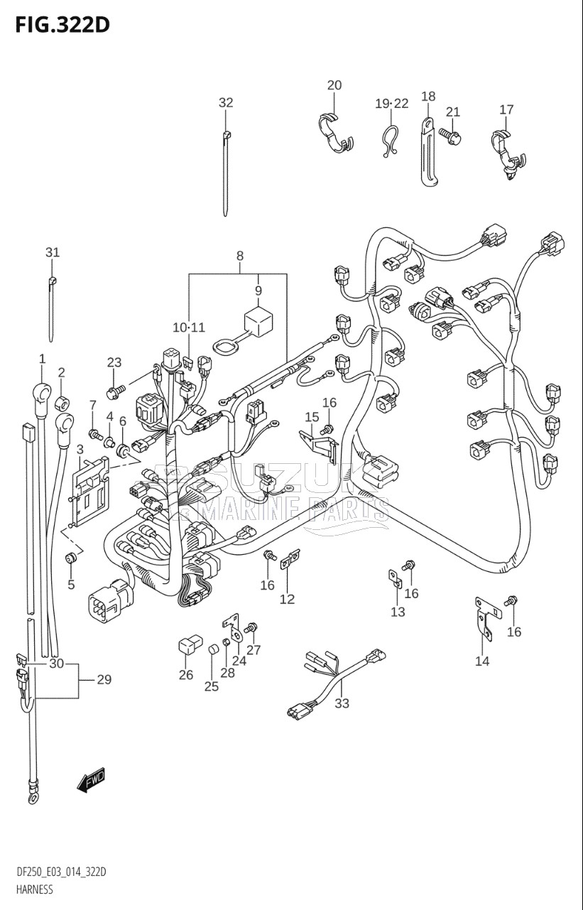 HARNESS (DF225Z:E03)