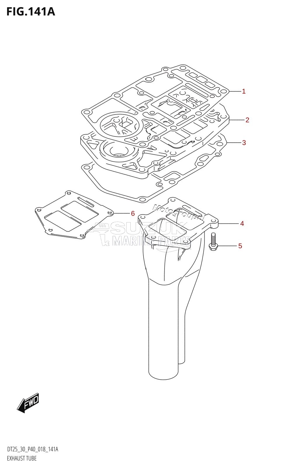 EXHAUST TUBE (S-TRANSOM)