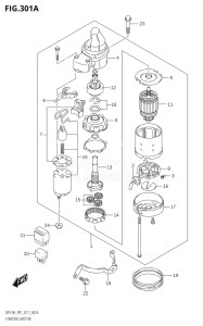 00994F-710001 (2017) 9.9hp P01-Gen. Export 1 (DF9.9A  DF9.9AR) DF9.9A drawing STARTING MOTOR