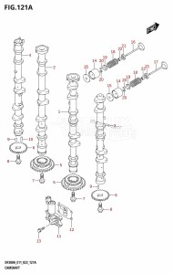 DF250A From 25003P-340001 (E11 E40)  2023 drawing CAMSHAFT (DF300A:(020,021))