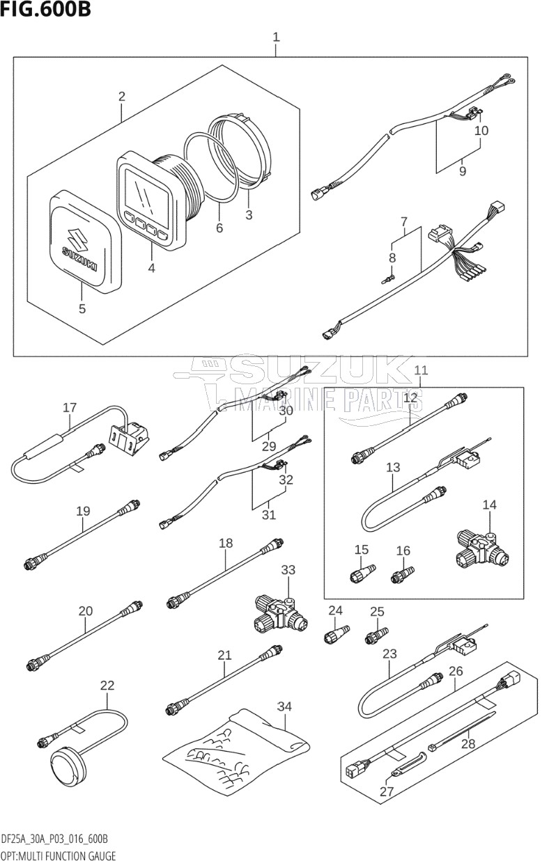 OPT:MULTI FUNCTION GAUGE (DF25AT:P03)