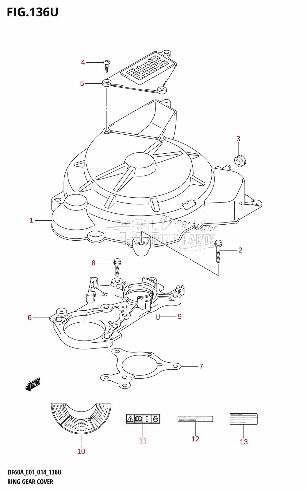 RING GEAR COVER (DF60AVTH:E40)