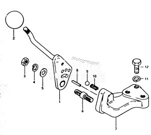 DT50 From 5001-001001 ()  1986 drawing CLUTCH LEVER (DT50M)