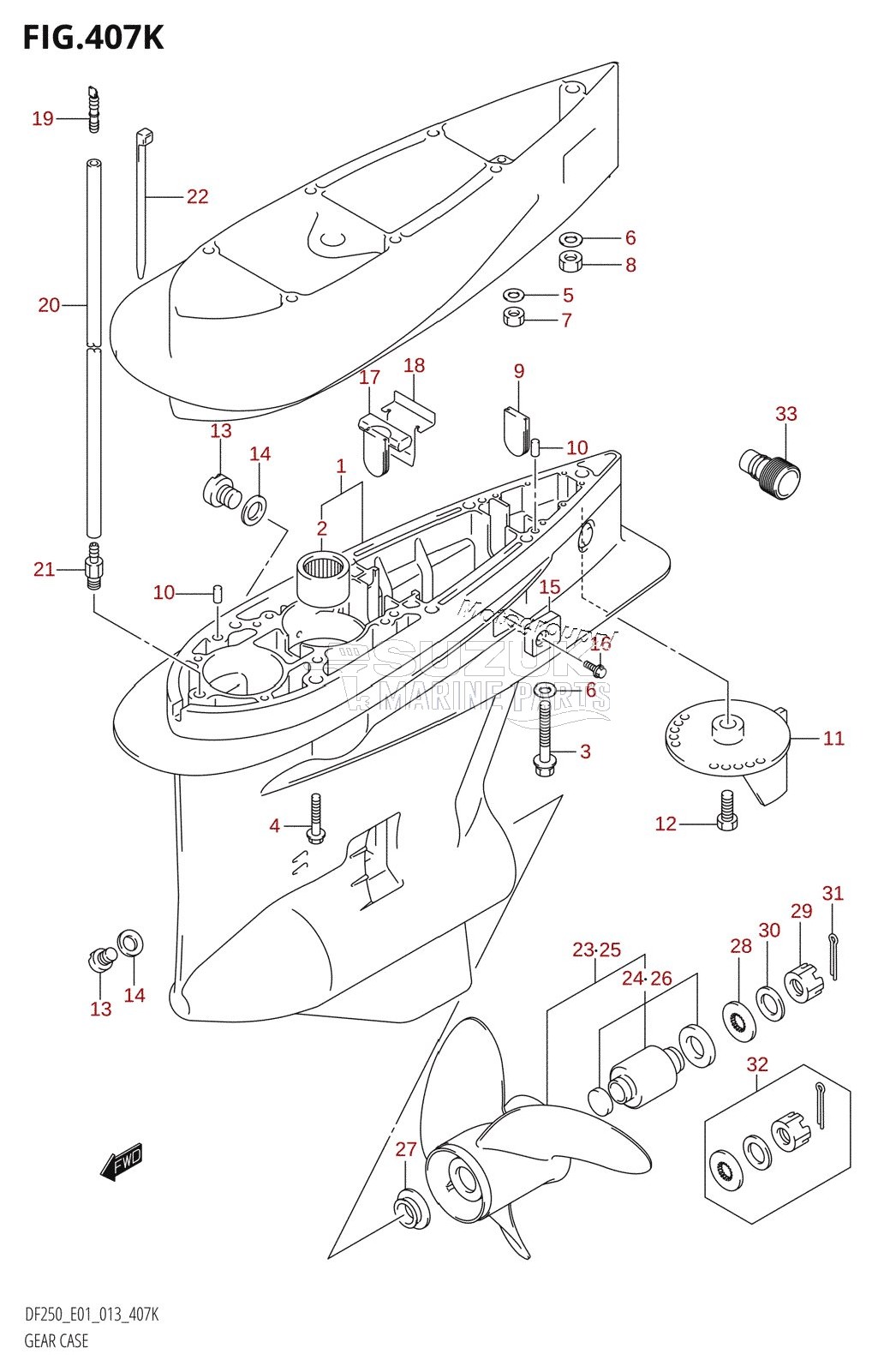 GEAR CASE (DF250T:E40)