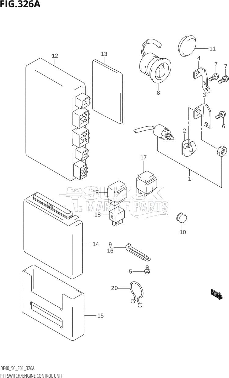 PTT SWITCH / ENGINE CONTROL UNIT