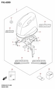 DF200AZ From 20003Z-710001 (E03)  2017 drawing ENGINE COVER (DF200AZ:E03)