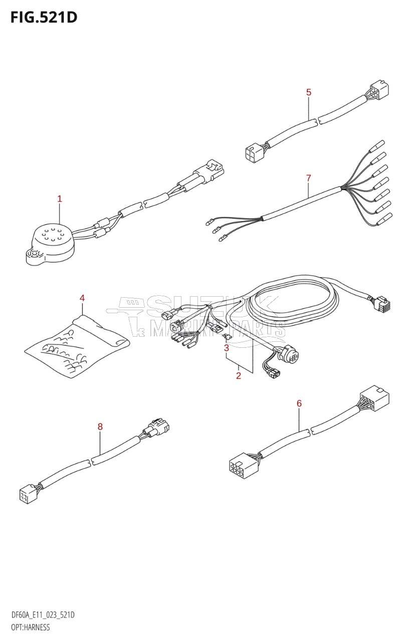 OPT:HARNESS ((DF40AQH,DF40ATH,DF50ATH,DF60AQH,DF60ATH,DF50AVTH,DF60AVTH):(020,021))