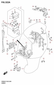 DF350AMD From 35001D-340001 (E11)  2023 drawing HARNESS (020,021)