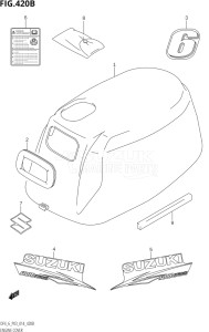 00402F-410001 (2014) 4hp P03-U.S.A (DF4) DF4 drawing ENGINE COVER (DF6:P03)