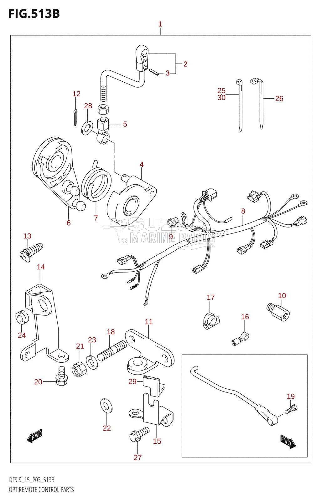 OPT:REMOTE CONTROL PARTS (K5,K6,K7,K8,K9,K10,011)