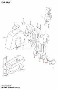 DF15A From 01504F-440001 (P01)  2024 drawing OPT:REMOTE CONTROL ASSY SINGLE (1) (DF20AR,DF20AT)