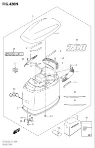 22503Z-710001 (2017) 225hp E03-USA (DF225Z) DF225Z drawing ENGINE COVER (DF250ST:E03)