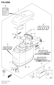 DF200 From 20002F-610001 (E03)  2016 drawing ENGINE COVER (DF200T:E03)