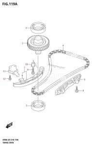 DF80A From 08002F-810001 (E01 E40)  2018 drawing TIMING CHAIN