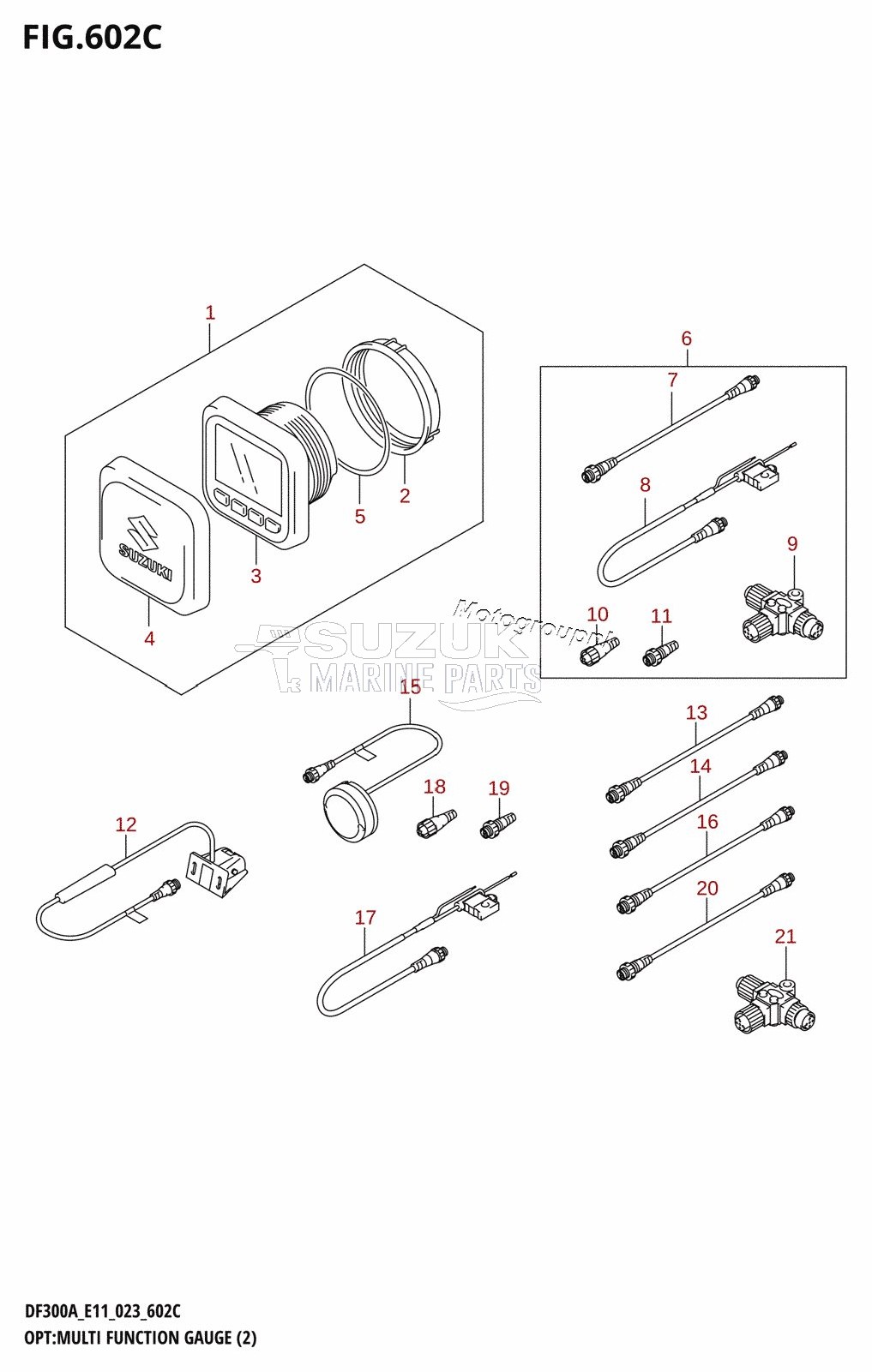 OPT:MULTI FUNCTION GAUGE (2) ((022,023):DF250ATSS)