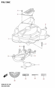 DF50A From 05003F-210001 (E01)  2012 drawing RING GEAR COVER (DF40AST:E34)