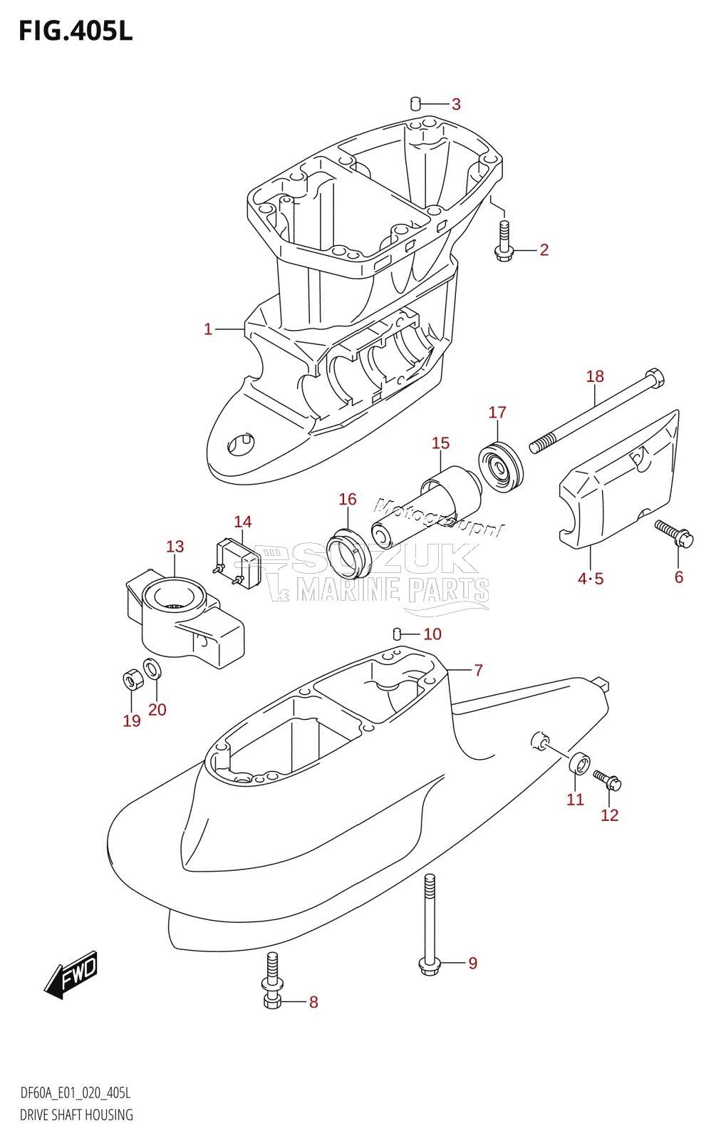 DRIVE SHAFT HOUSING (DF40ASVT:E34)