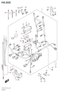 DF150ZG From 15002Z-510001 (E03)  2015 drawing HARNESS (DF150Z:E03)