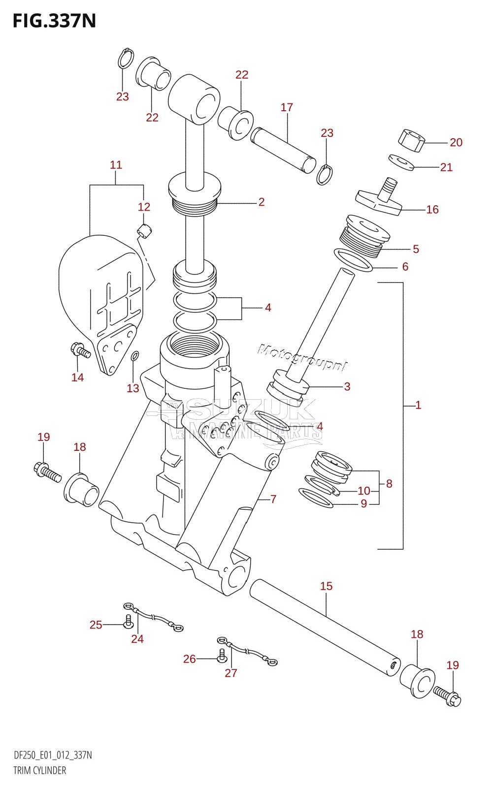 TRIM CYLINDER (DF200T:E01:L-TRANSOM)