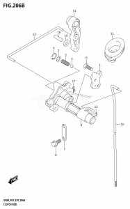 DF8A From 00801F-910001 (P01)  2019 drawing CLUTCH ROD (DF8AR,DF9.9AR)