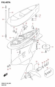 DF225Z From 22503Z-240001 (E11 E40)  2022 drawing GEAR CASE (DF200T)