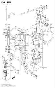 20002F-210001 (2012) 200hp E01 E40-Gen. Export 1 - Costa Rica (DF200T) DF200 drawing FUEL PUMP / FUEL VAPOR SEPARATOR (DF250Z:E40)