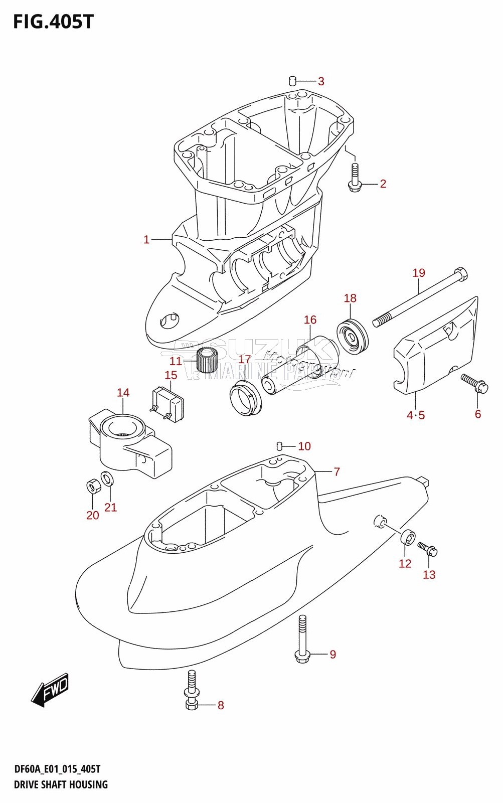 DRIVE SHAFT HOUSING (DF60AVTH:E01)