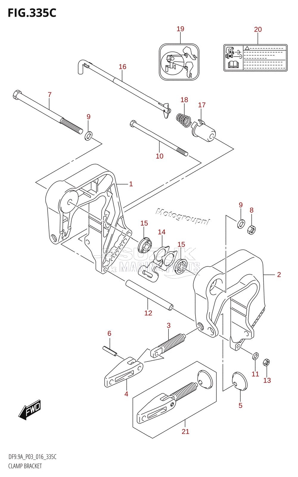 CLAMP BRACKET (DF9.9A:P03)