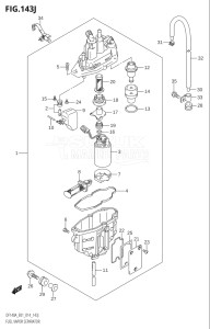 14003Z-410001 (2014) 140hp E01-Gen. Export 1 (DF140AZ) DF140AZ drawing FUEL VAPOR SEPARATOR (DF140AZ:E01)