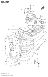 15003F-240001 (2022) 150hp E11 E03 E11 E40-Gen. Export 1 U.S.A Costa Rica (DF150AS    DF150AT   DF150AT) DF150A drawing INTAKE MANIFOLD / THROTTLE BODY (020,021)