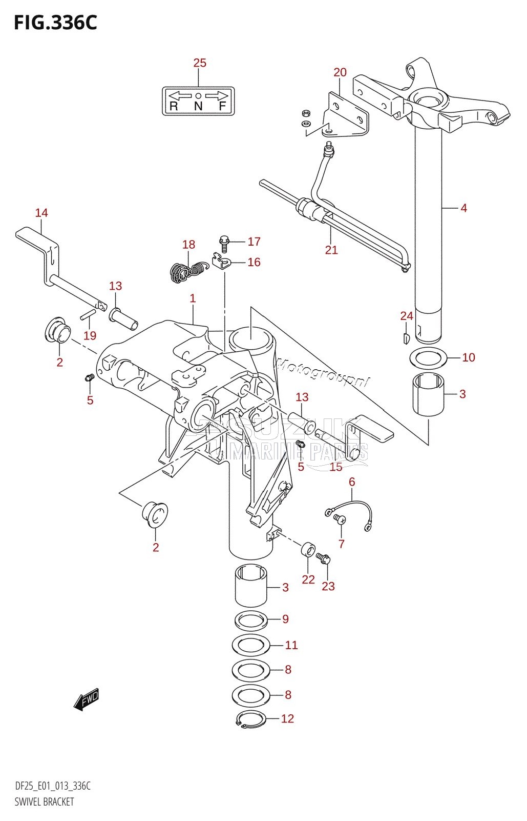 SWIVEL BRACKET (DF25Q:E01)